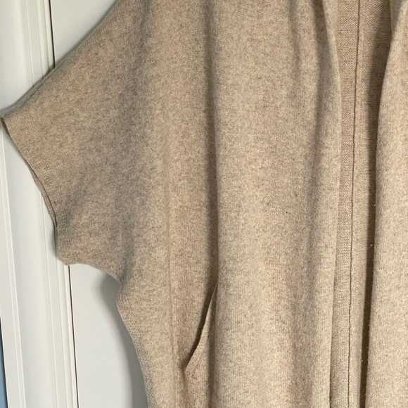 Eileen Fisher Tan Yak Wool Blend Dolman Sleeves Cardigan Sweater - 47151 - Picture 4 of 16